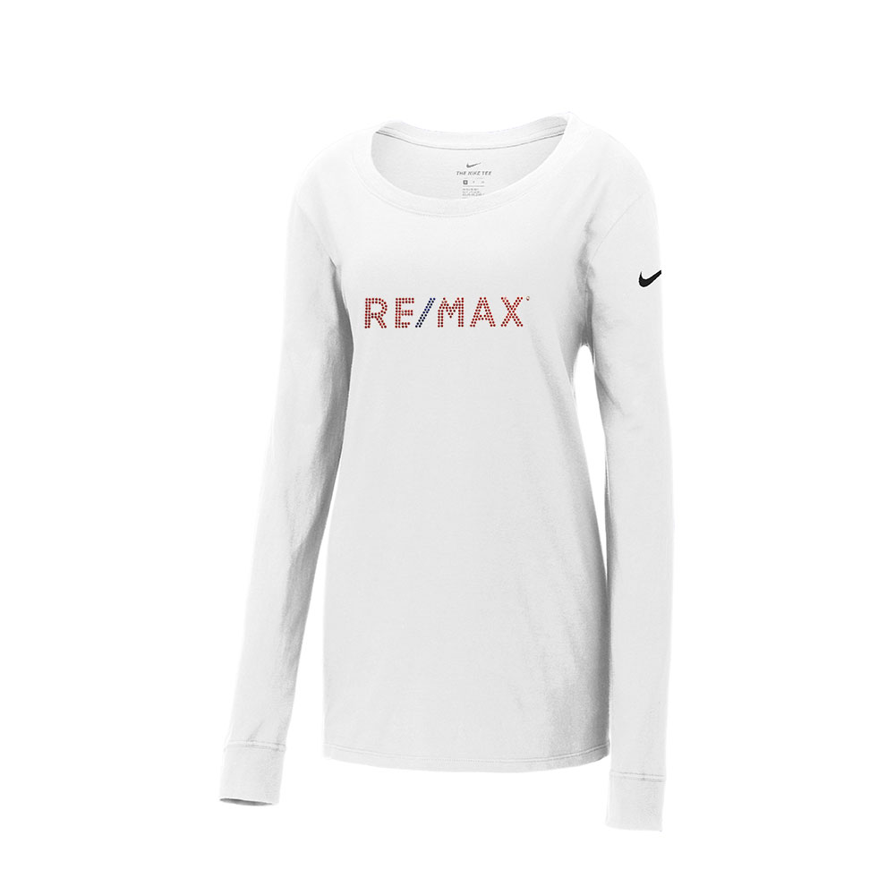 RE MAX Nike Core Cotton Long Sleeve Tee Women s White Markful