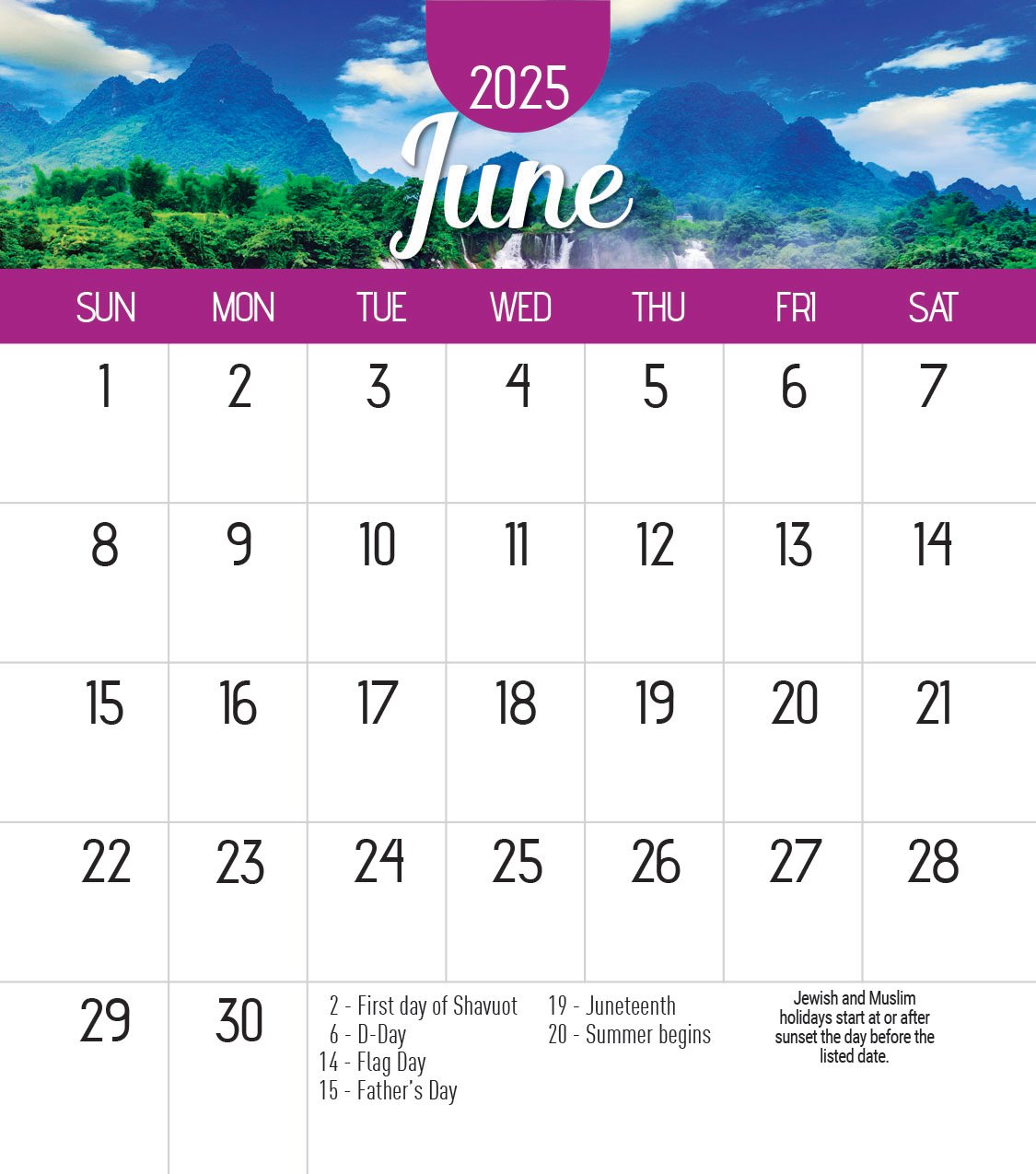 2024 Calendar Pad Magnets - Nature Planner | Markful