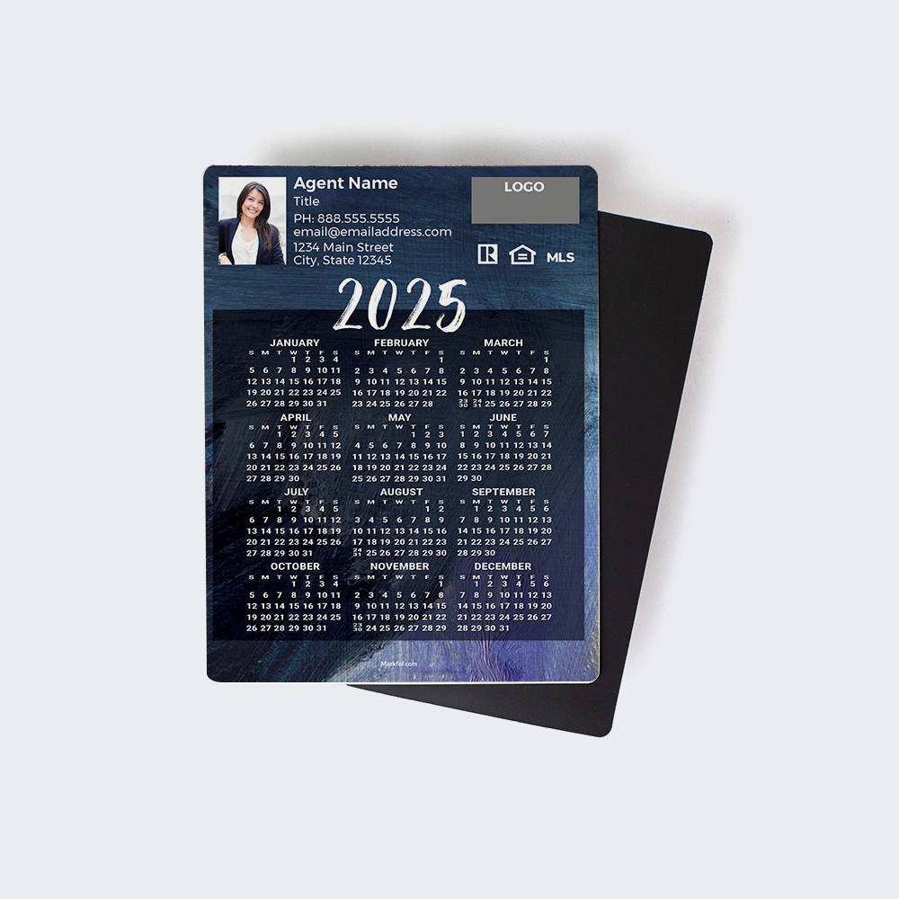 Picture of Blue Canvas - Custom Full Calendar Magnets: Jumbo - 2025