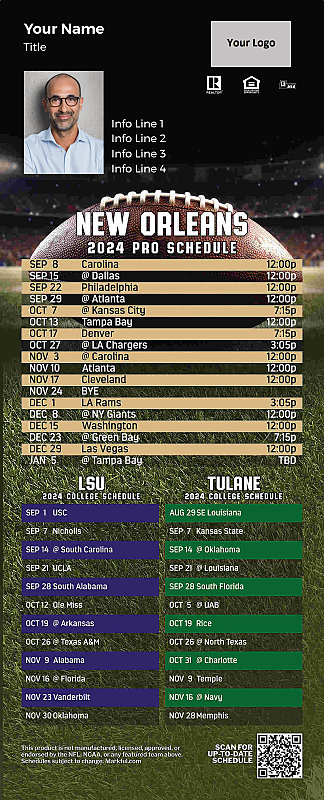 Cheapest Vintage Saints, Tulane, and LSU Schedule Plate (1980)