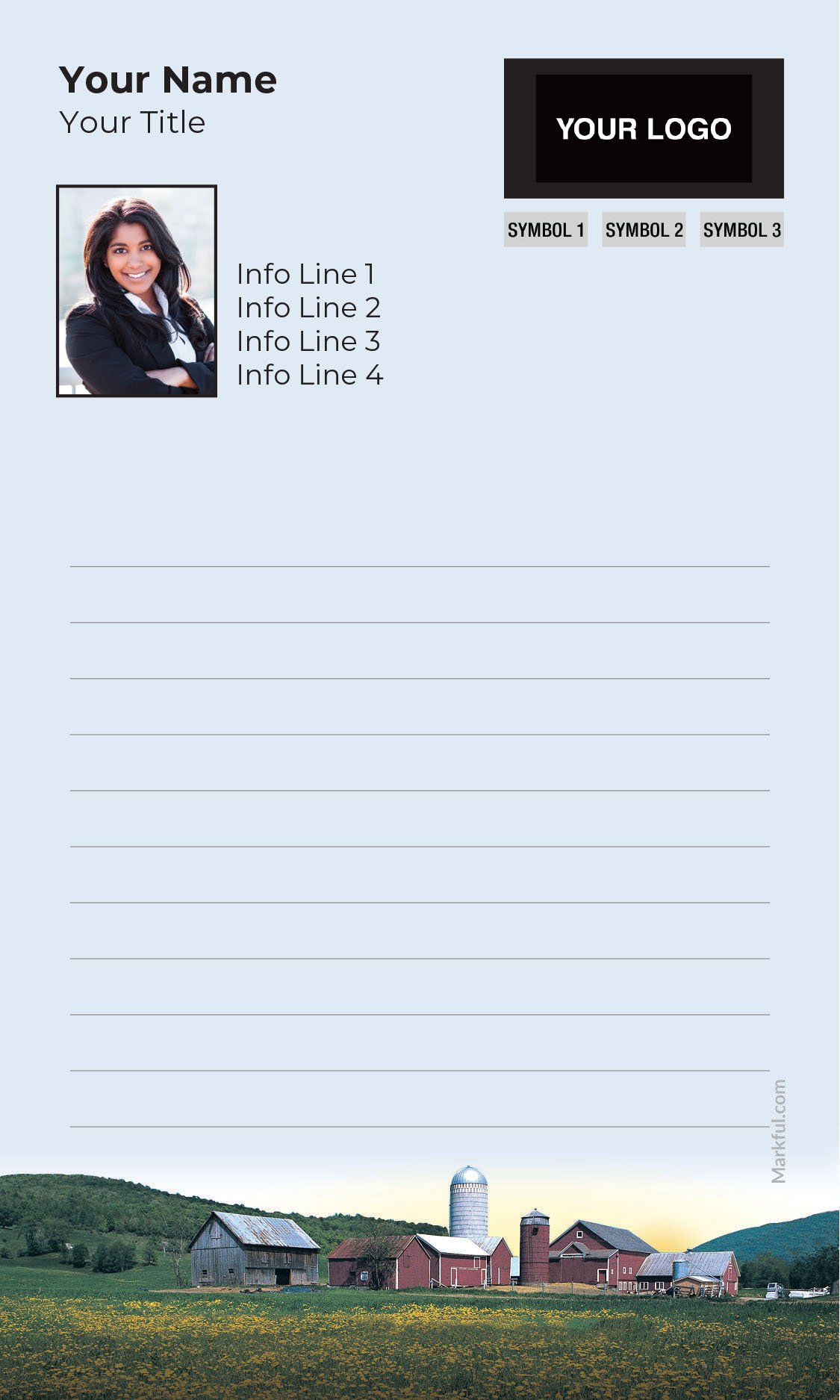 Picture of Custom Notepads - Country Morning