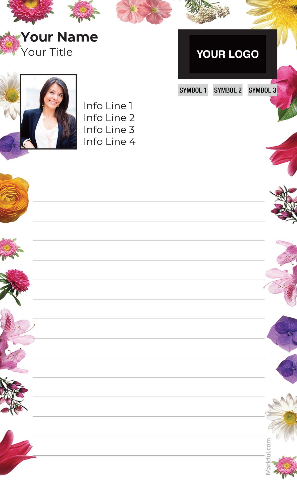 Picture of Custom Notepads - Floral Variety