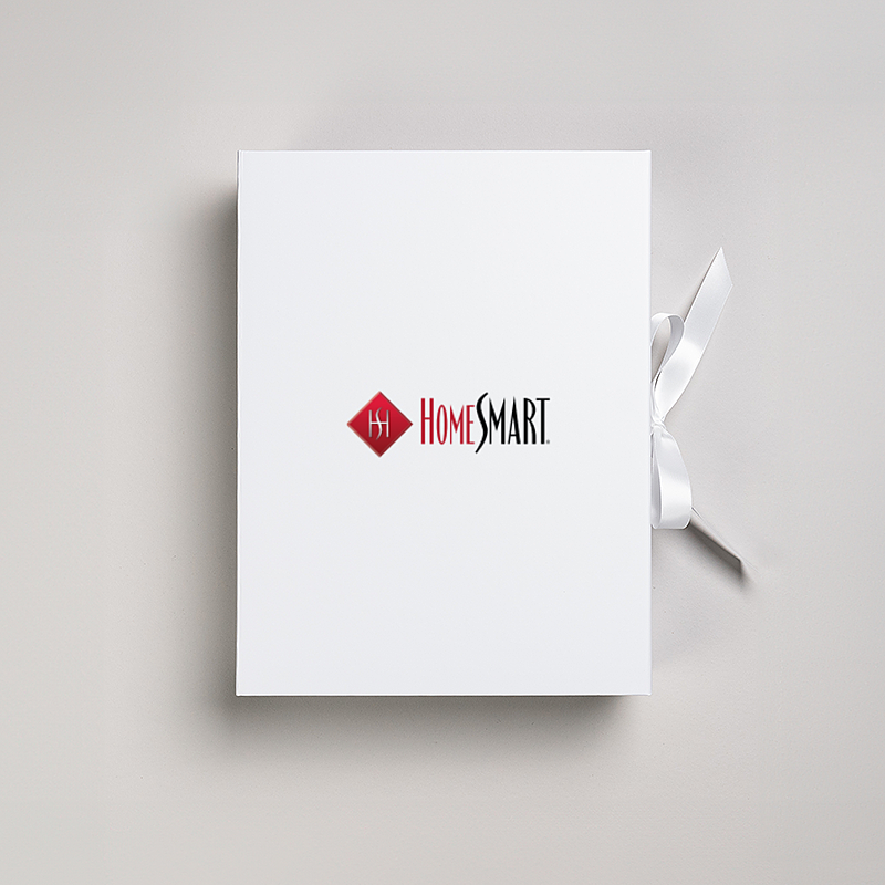 Picture of Magnetic Presentation Box with Ribbon - White