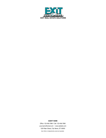 Picture of EXIT Realty Corp White 70lb Letterhead