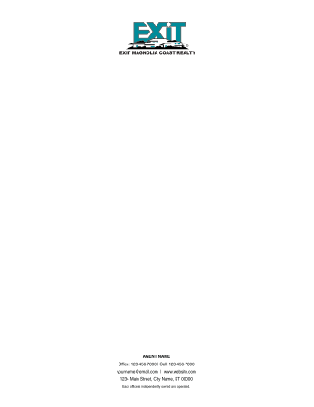 Picture of EXIT Realty Corp White 70lb Letterhead