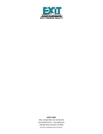 Picture of EXIT Realty Corp White 70lb Letterhead