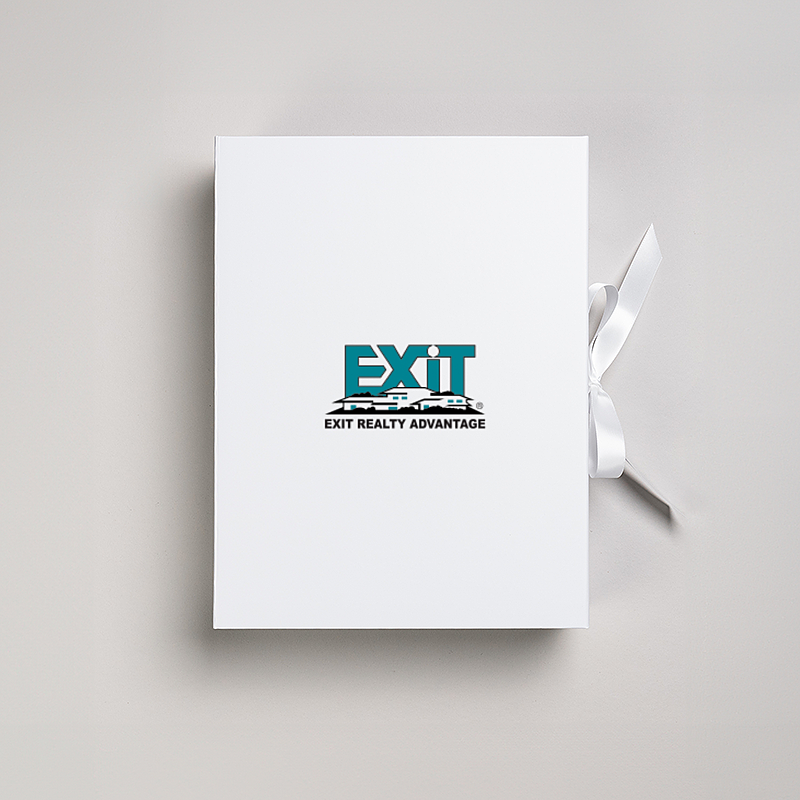 Picture of Magnetic Presentation Box with Ribbon - White