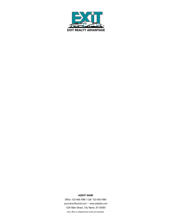 Picture of EXIT Realty Corp White 70lb Letterhead