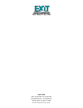 Picture of EXIT Realty Corp White 70lb Letterhead