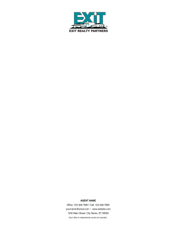 Picture of EXIT Realty Corp White 70lb Letterhead