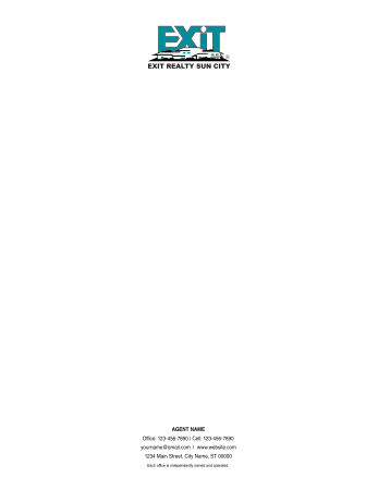Picture of EXIT Realty Corp White 70lb Letterhead