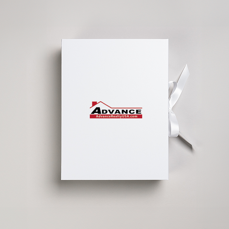 Picture of Magnetic Presentation Box with Ribbon - White