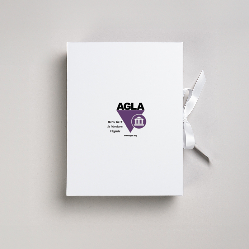 Picture of Magnetic Presentation Box with Ribbon - White