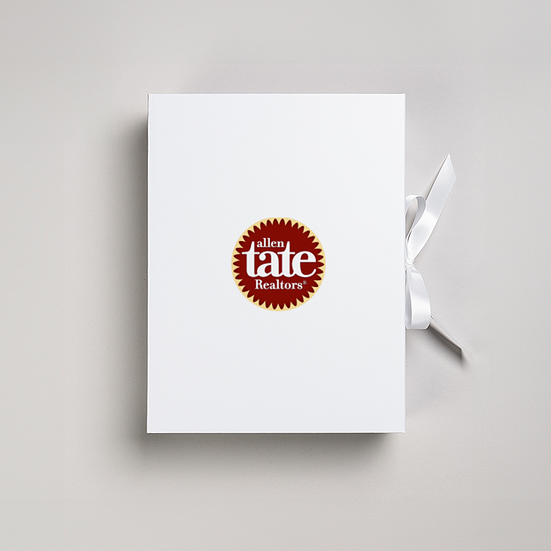 Picture of Magnetic Presentation Box with Ribbon - White