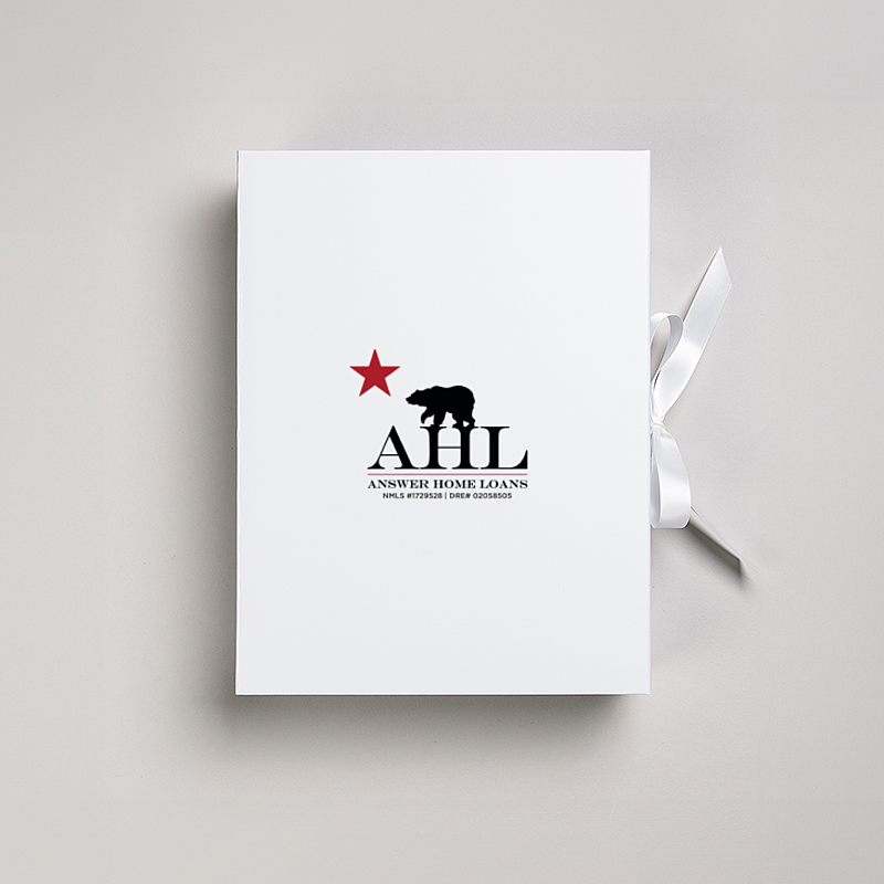Picture of Magnetic Presentation Box with Ribbon - White