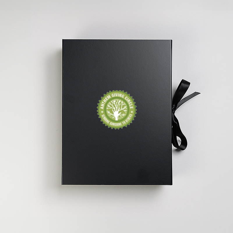 Picture of Magnetic Presentation Box with Ribbon - Black