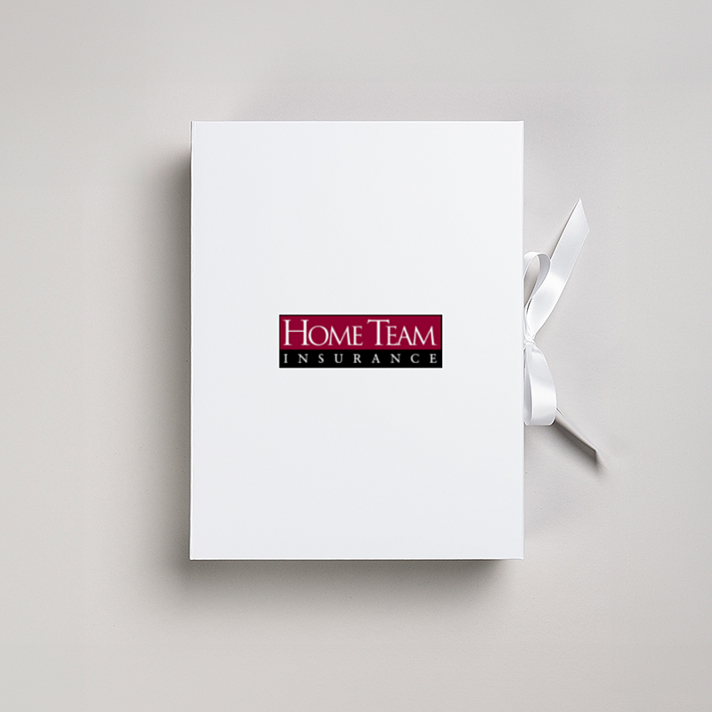 Picture of Magnetic Presentation Box with Ribbon - White