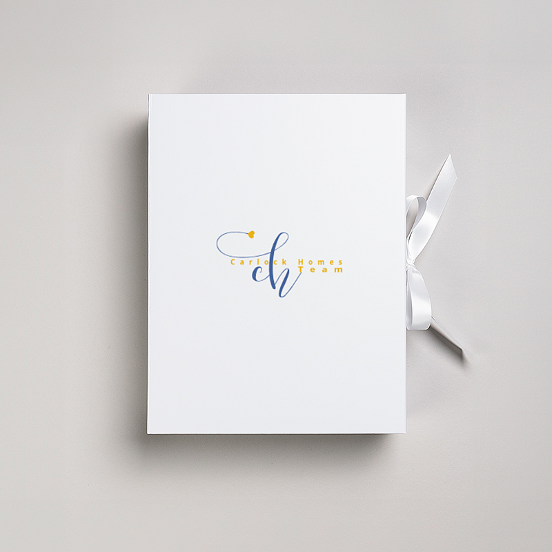 Picture of Magnetic Presentation Box with Ribbon - White