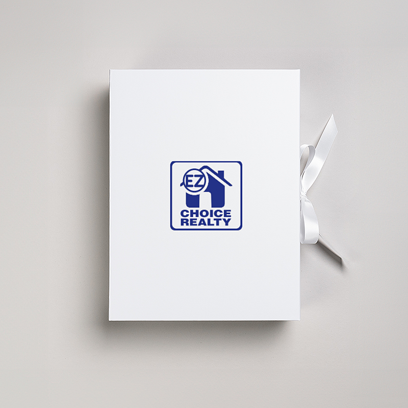 Picture of Magnetic Presentation Box with Ribbon - White
