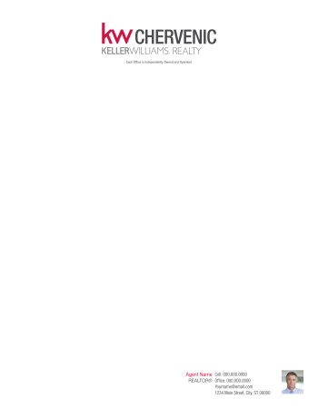 Picture of Keller Williams Realty White 70lb Letterhead