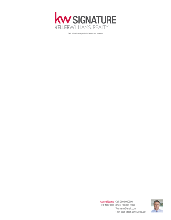 Picture of Keller Williams Realty White 70lb Letterhead