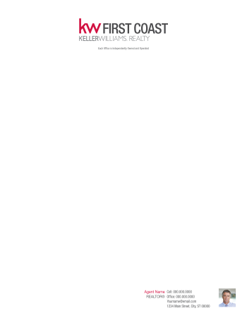 Picture of Keller Williams Realty White 70lb Letterhead