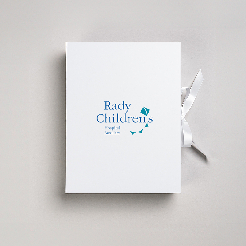 Picture of Magnetic Presentation Box with Ribbon - White