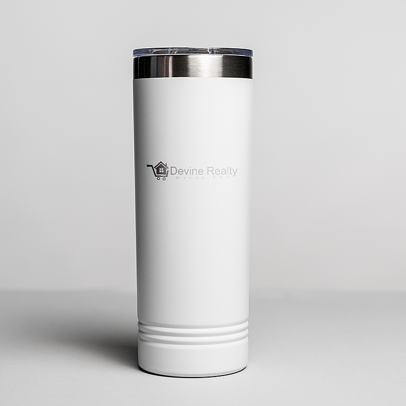 Picture of White 22 oz. Polar Camel Skinny Tumbler with Slider Lid