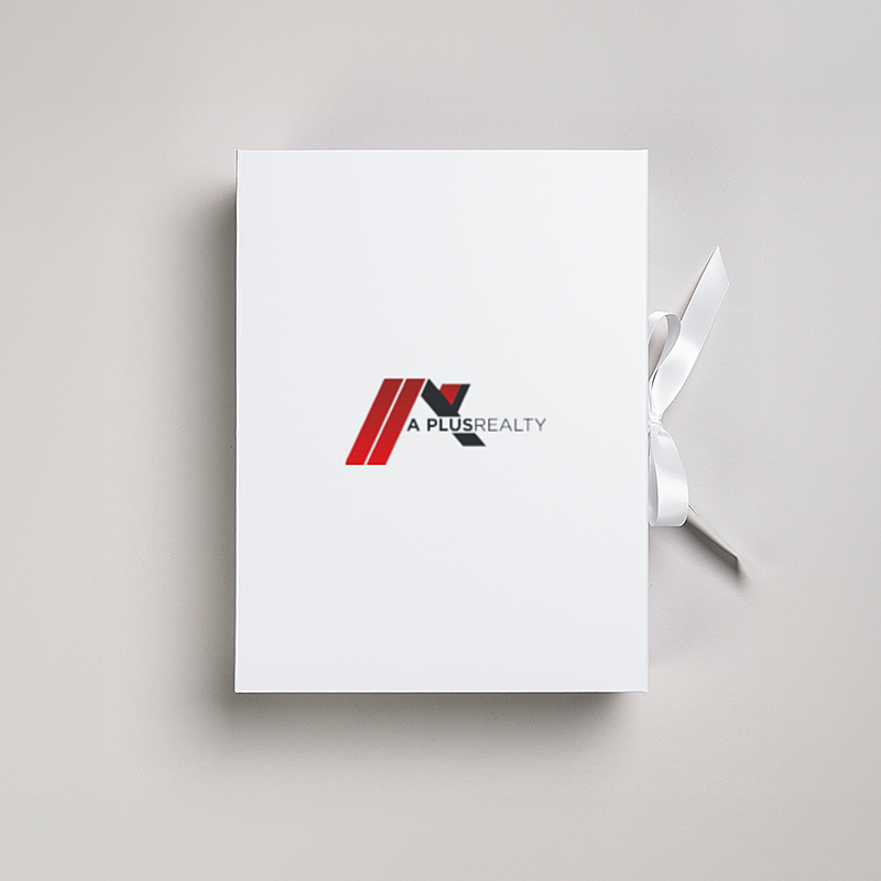 Picture of Magnetic Presentation Box with Ribbon - White