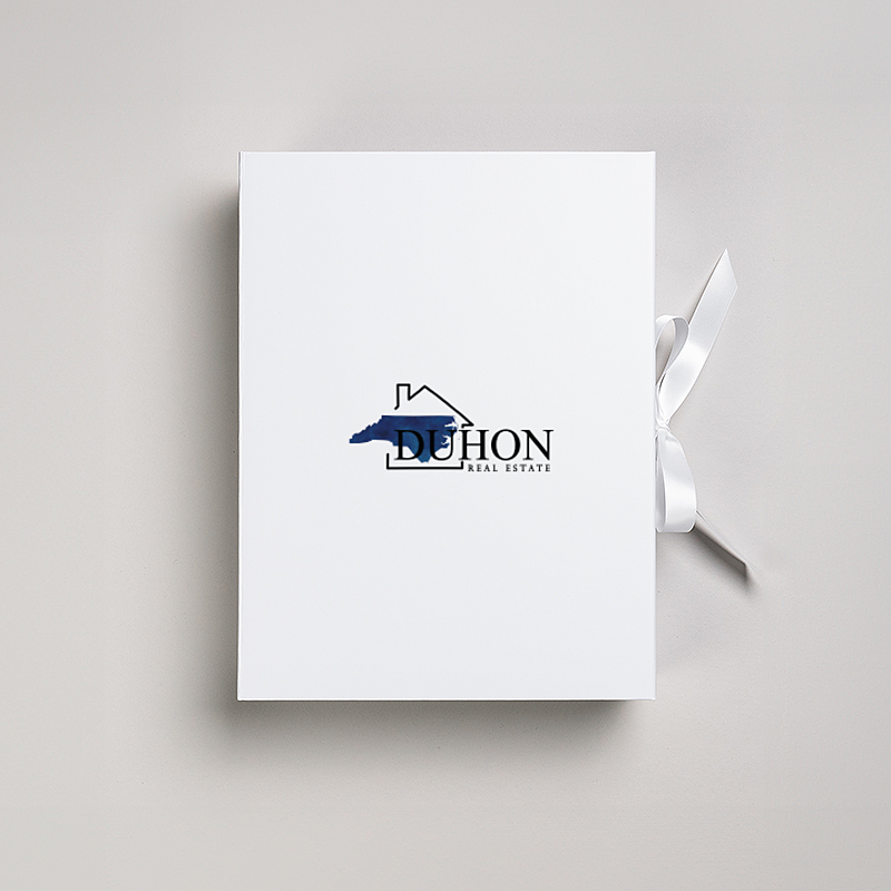 Picture of Magnetic Presentation Box with Ribbon - White