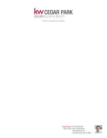 Picture of Keller Williams Realty White 70lb Letterhead