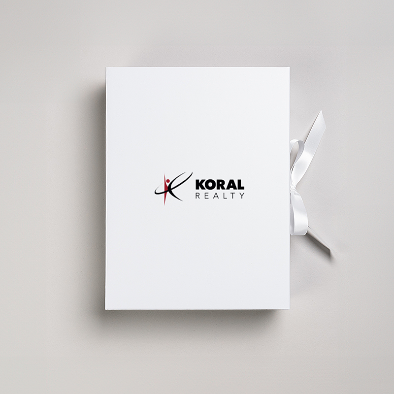 Picture of Magnetic Presentation Box with Ribbon - White