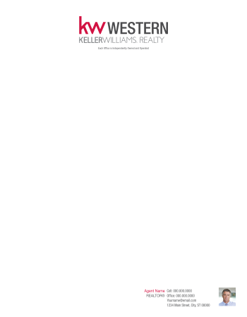 Picture of Keller Williams Realty White 70lb Letterhead