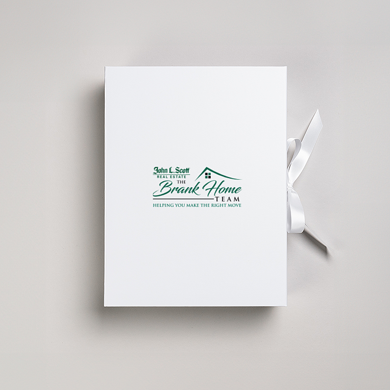 Picture of Magnetic Presentation Box with Ribbon - White