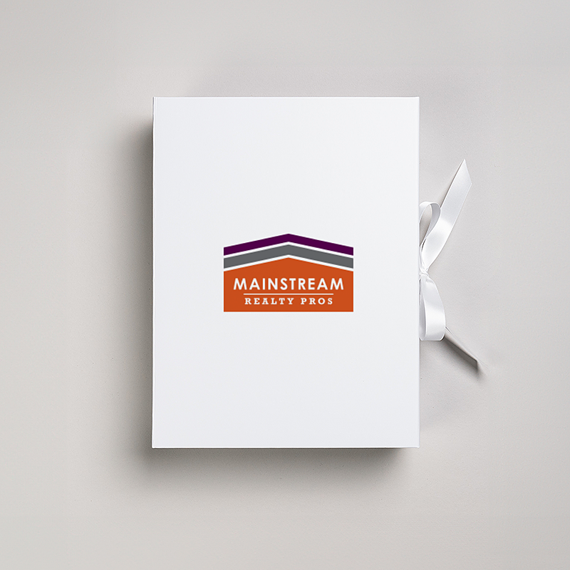 Picture of Magnetic Presentation Box with Ribbon - White