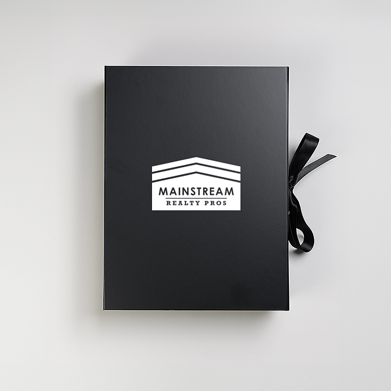 Picture of Magnetic Presentation Box with Ribbon - Black