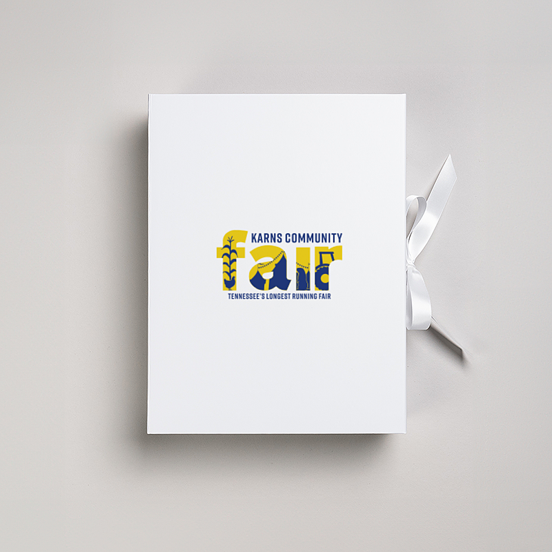 Picture of Magnetic Presentation Box with Ribbon - White