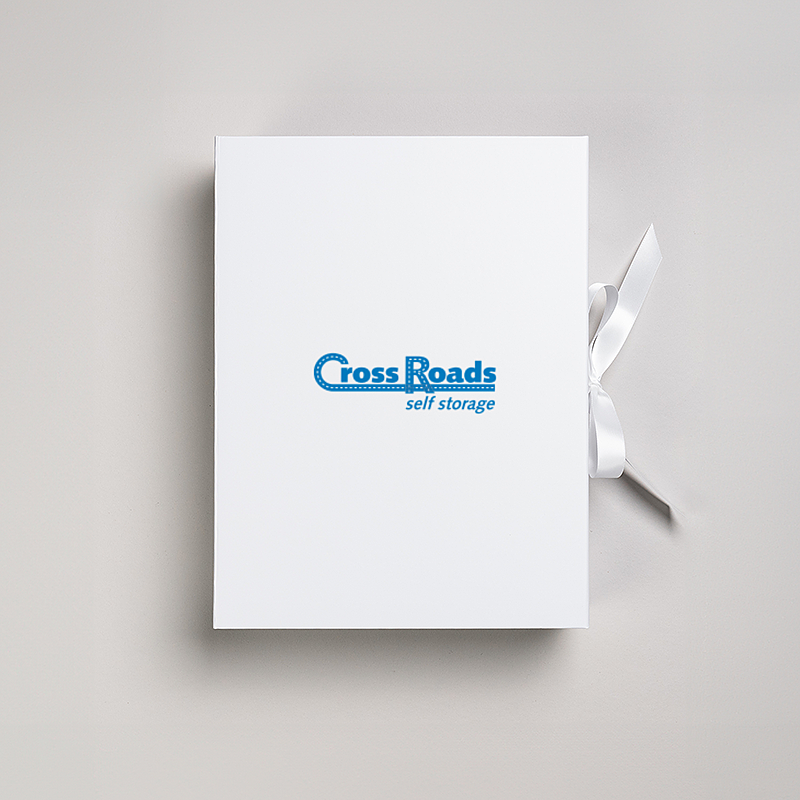 Picture of Magnetic Presentation Box with Ribbon - White