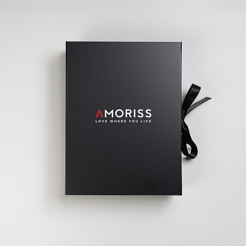Picture of Magnetic Presentation Box with Ribbon - Black