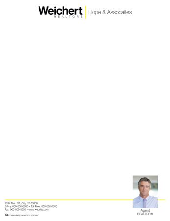 Picture of Weichert Realtors White 70lb Letterhead
