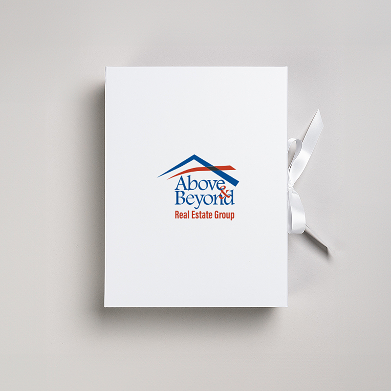 Picture of Magnetic Presentation Box with Ribbon - White