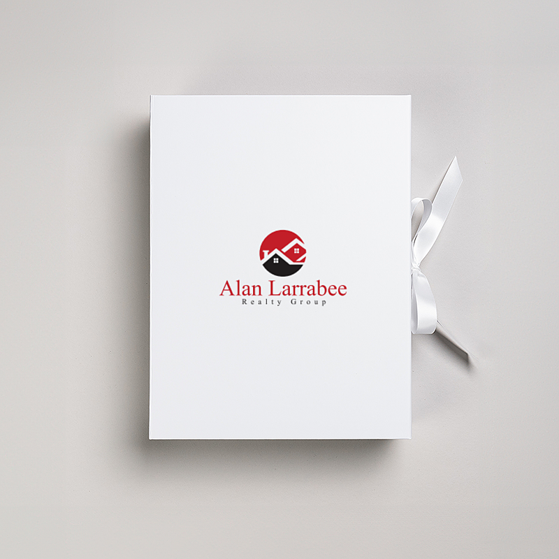 Picture of Magnetic Presentation Box with Ribbon - White
