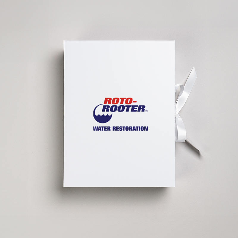 Picture of Magnetic Presentation Box with Ribbon - White
