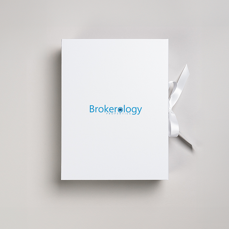 Picture of Magnetic Presentation Box with Ribbon - White