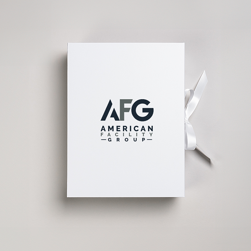 Picture of Magnetic Presentation Box with Ribbon - White