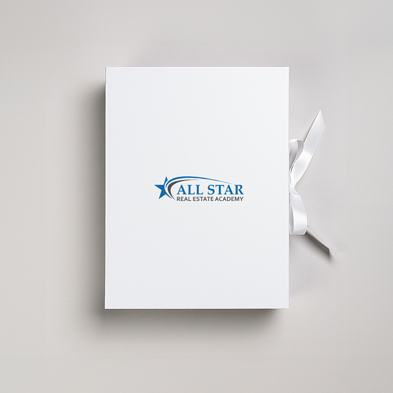 Picture of Magnetic Presentation Box with Ribbon - White
