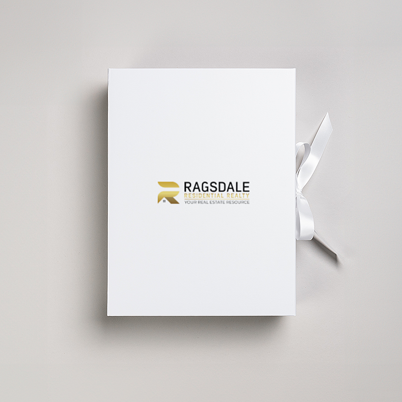 Picture of Magnetic Presentation Box with Ribbon - White