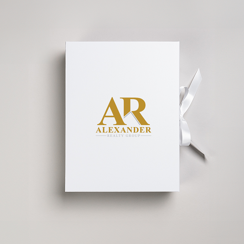 Picture of Magnetic Presentation Box with Ribbon - White
