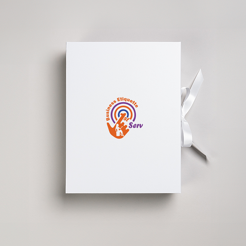Picture of Magnetic Presentation Box with Ribbon - White