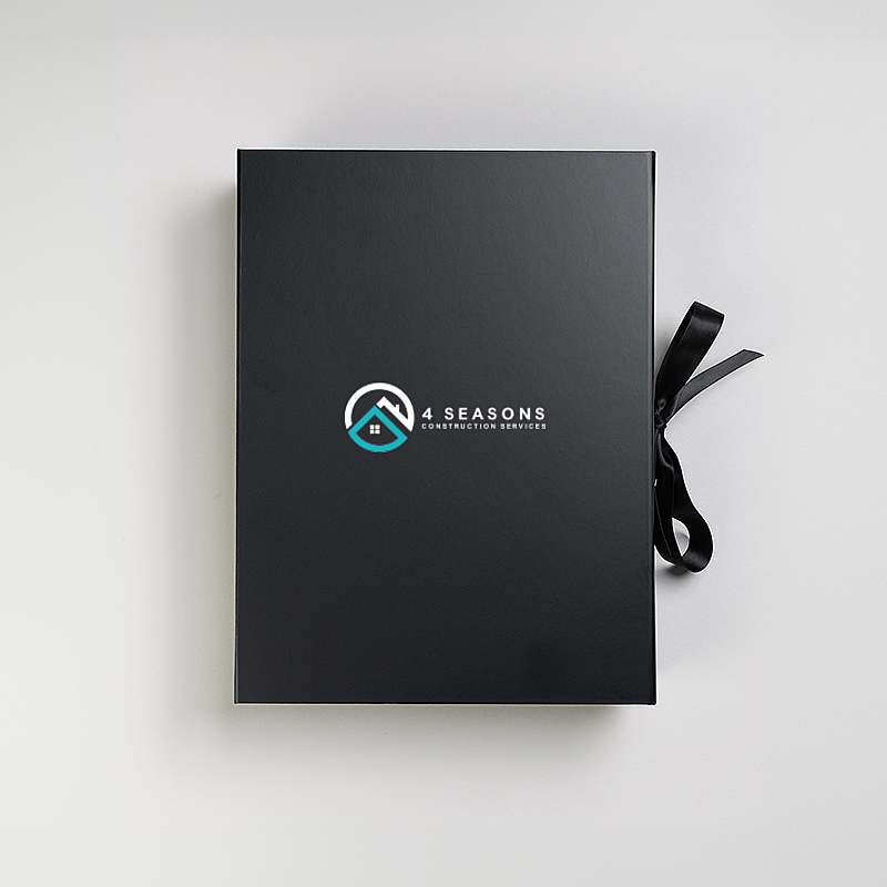 Picture of Magnetic Presentation Box with Ribbon - Black